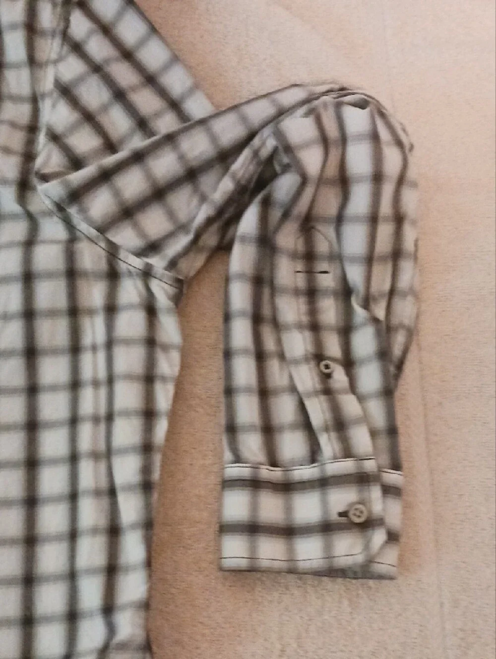 Banana Republic Men's Long-Sleeve Plaid Button-Down - White & Gray